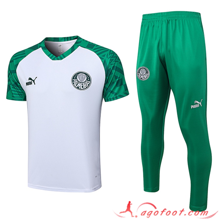 Ensemble Polo Foot Palmeiras Blanc 2023/2024