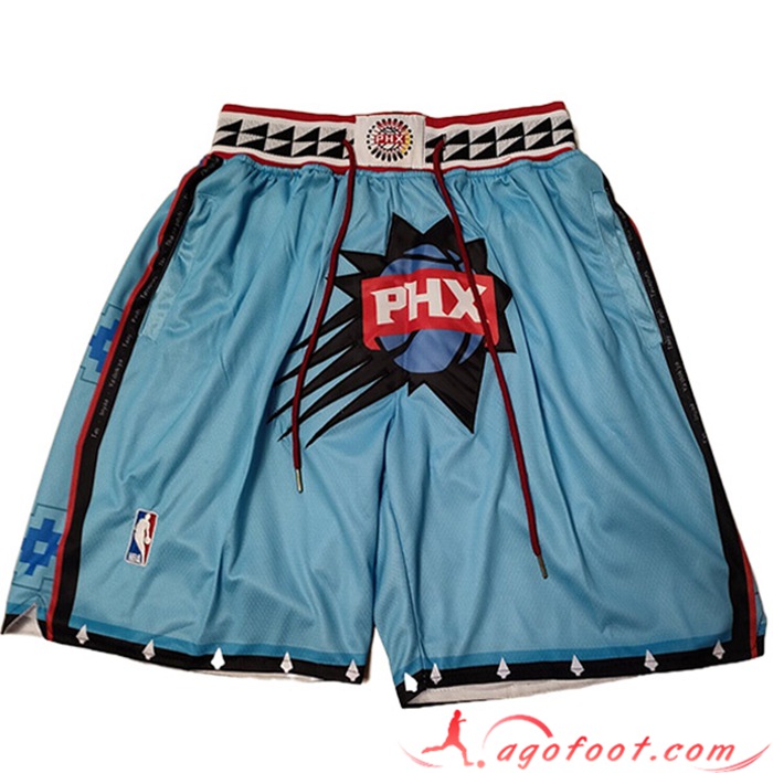 Shorts NBA Phoenix Suns 2023 Bleu Clair