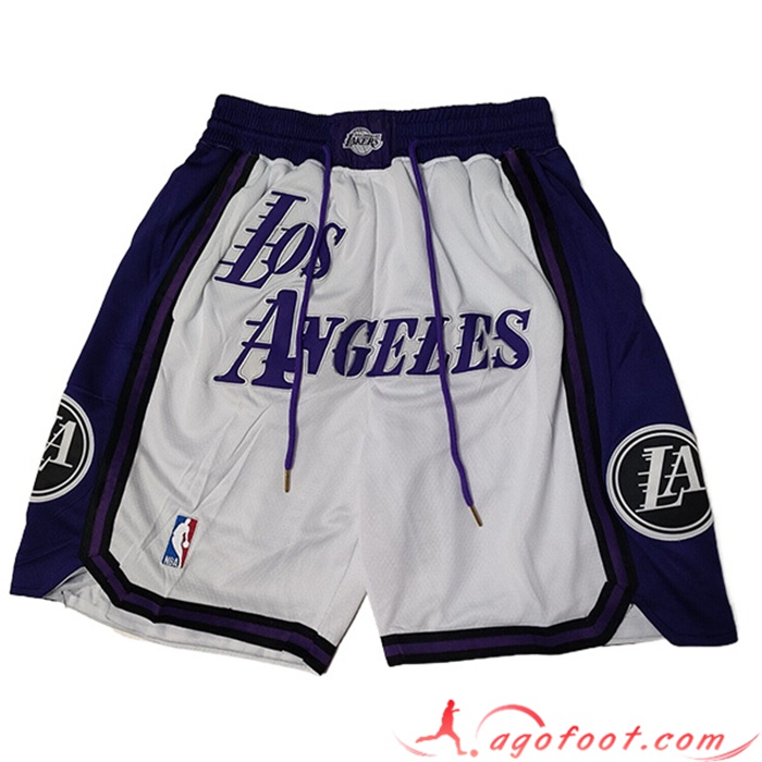 Shorts NBA Los Angeles Lakers 2023 Blanc
