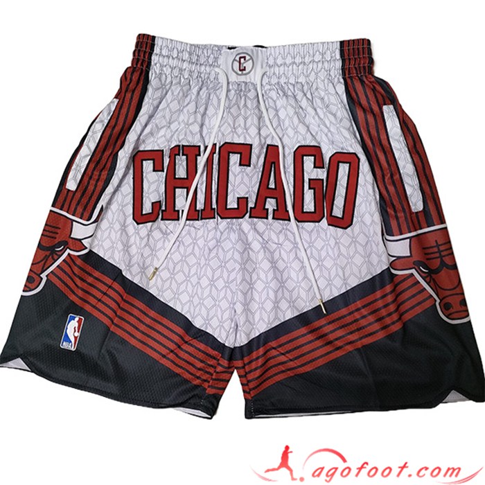 Shorts NBA Chicago Bulls 2023 Blanc
