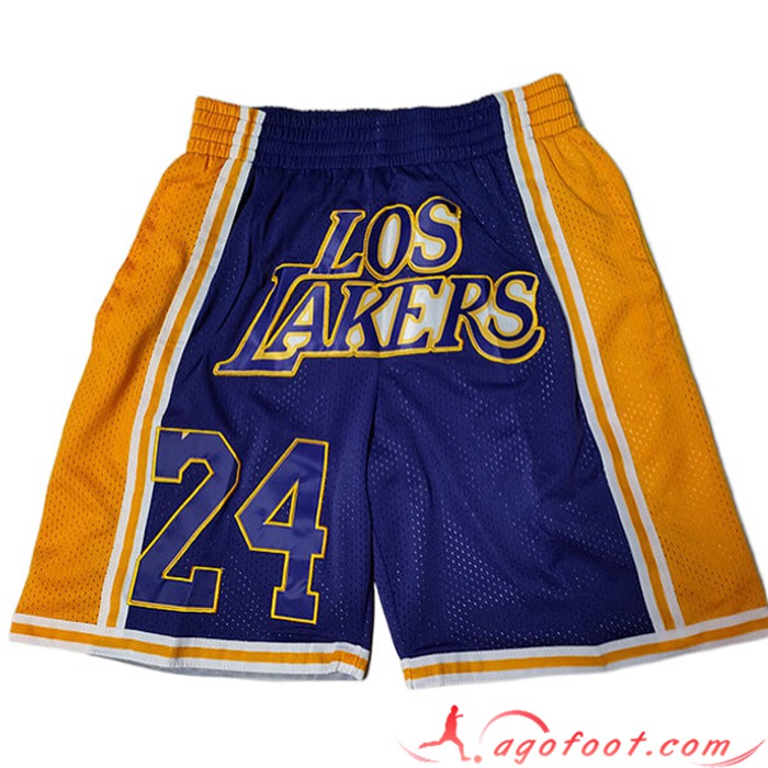 Shorts NBA Los Angeles Lakers Pourpre/Jaune
