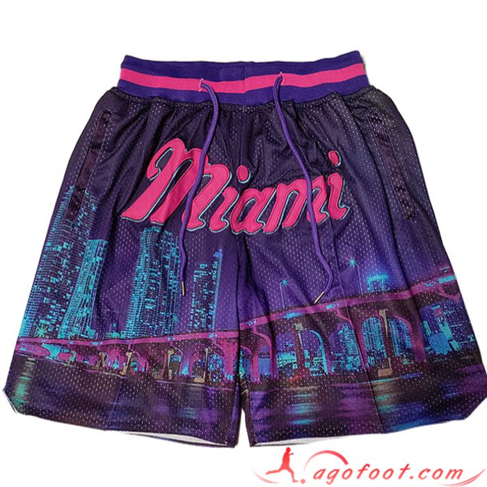 Shorts NBA Miami Heat Pourpre