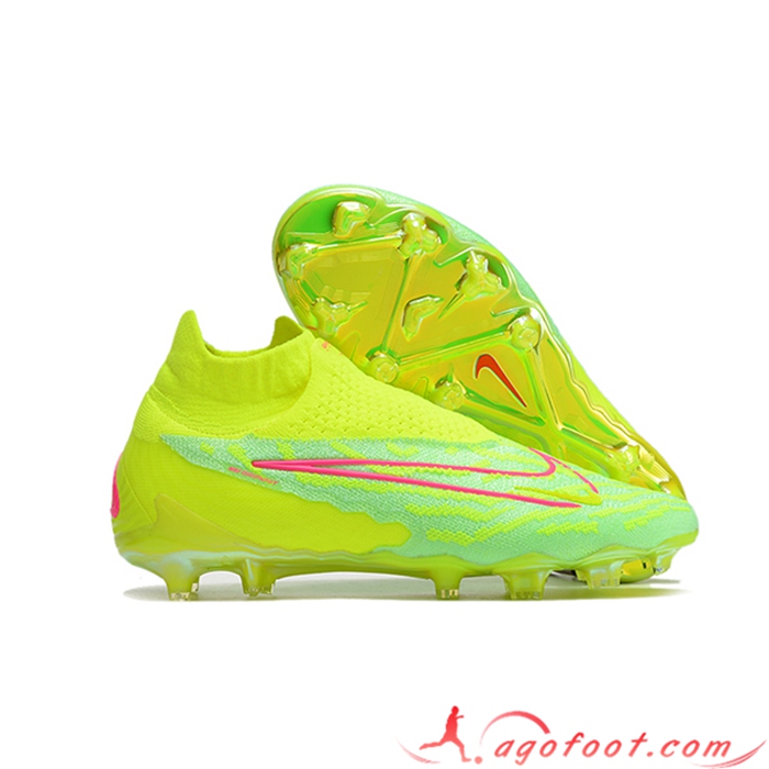 Nike Chaussures de Foot Phantom GX High Gang Elite DF Link FG Vert