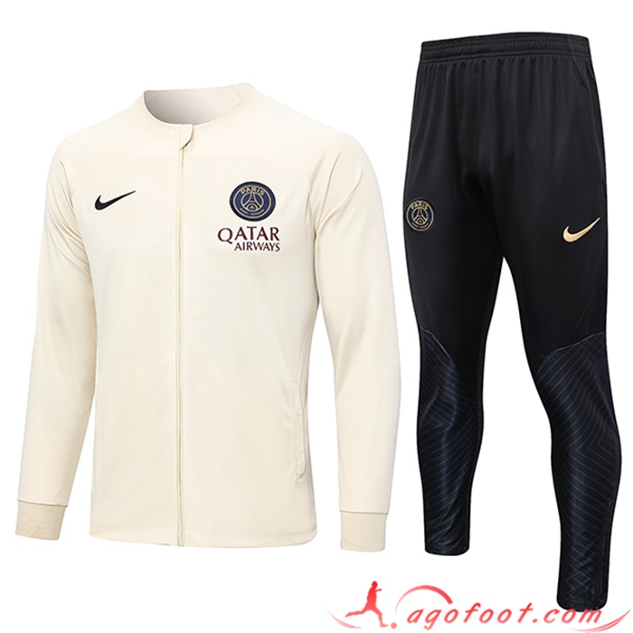 Ensemble Survetement de Foot - Veste PSG Blanc 2023/2024 -02