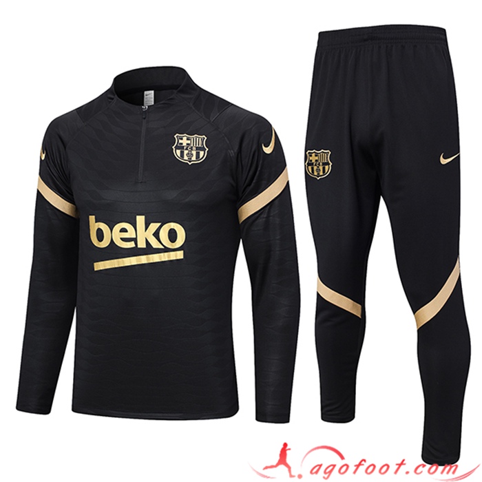 Ensemble Survetement de Foot FC Barcelone Noir 2023/2024