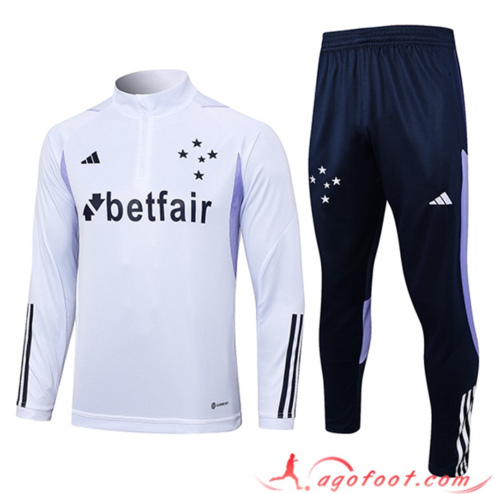 Ensemble Survetement de Foot Cruzeiro EC Blanc 2023/2024
