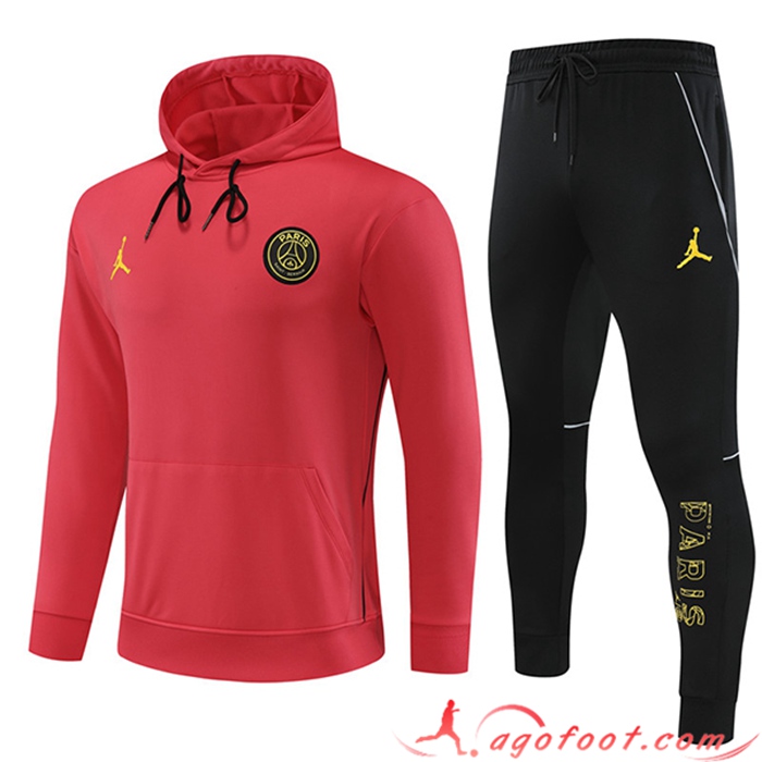 Boutique De Ensemble Survetement Veste A Capuche Jordan PSG Rouge 2023 2024