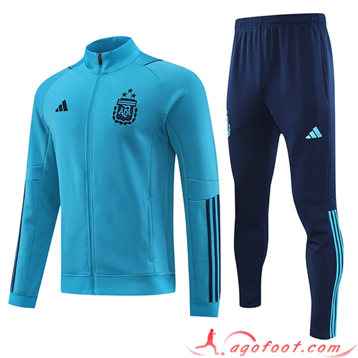 Ensemble Survetement de Foot - Veste Argentine Bleu Clair 2023/2024