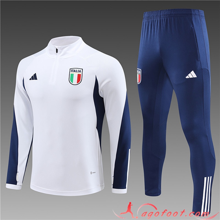Ensemble Survetement de Foot Italie Enfant Blanc 2023/2024