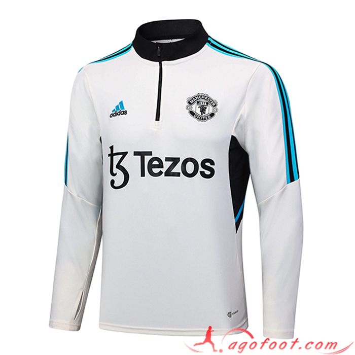 Sweatshirt Training Manchester United Blanc 2023/2024