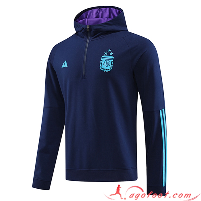 Sweatshirt Training Capuche Argentine Bleu Marine 2023/2024