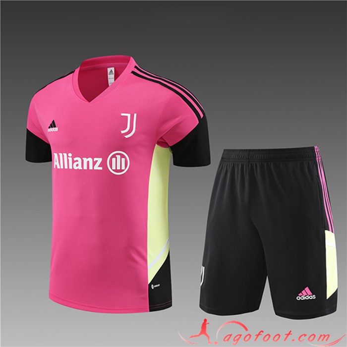 Ensemble Training T-Shirts + Shorts Juventus Enfant Rose 2023/2024