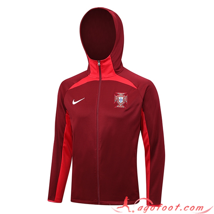 Veste A Capuche Portugal Rouge 2023/2024