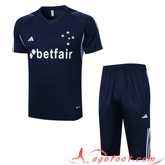 Ensemble Training T-Shirts + Shorts Cruzeiro Bleu Marine 2023/2024