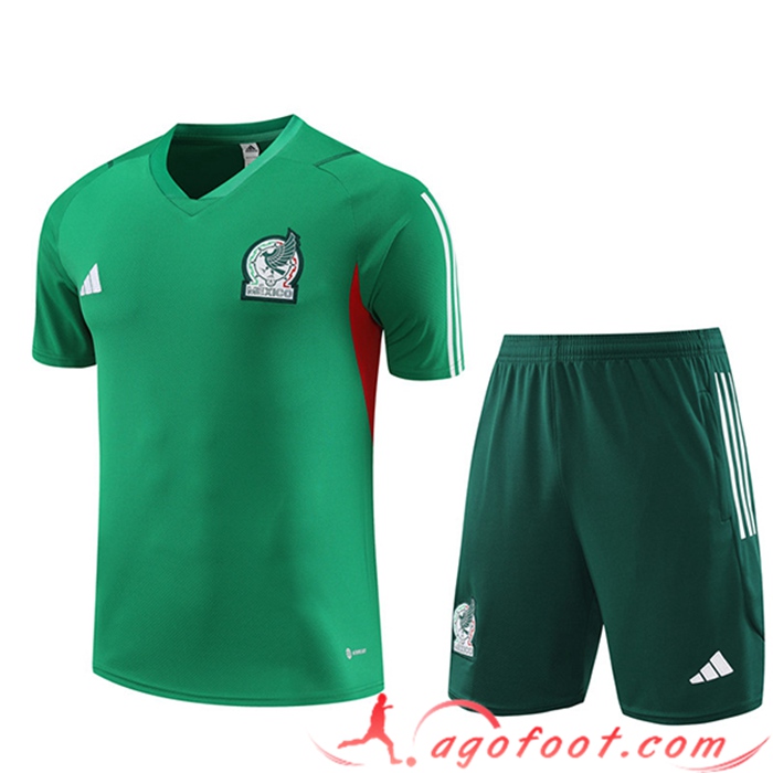 Ensemble Training T-Shirts + Shorts Mexique Vert 2023/2024