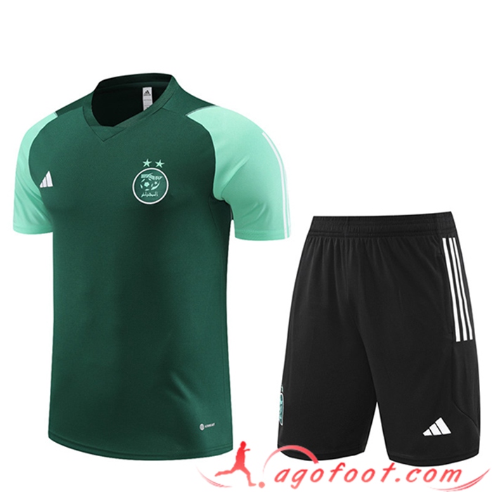 Ensemble Training T-Shirts + Shorts Algeria Vert 2023/2024