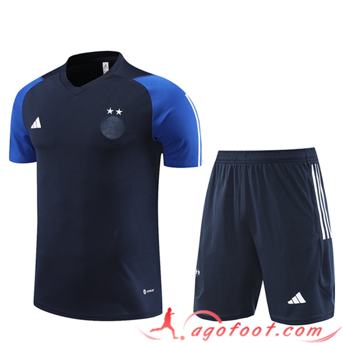 Ensemble Training T-Shirts + Shorts Algeria Bleu Marine 2023/2024