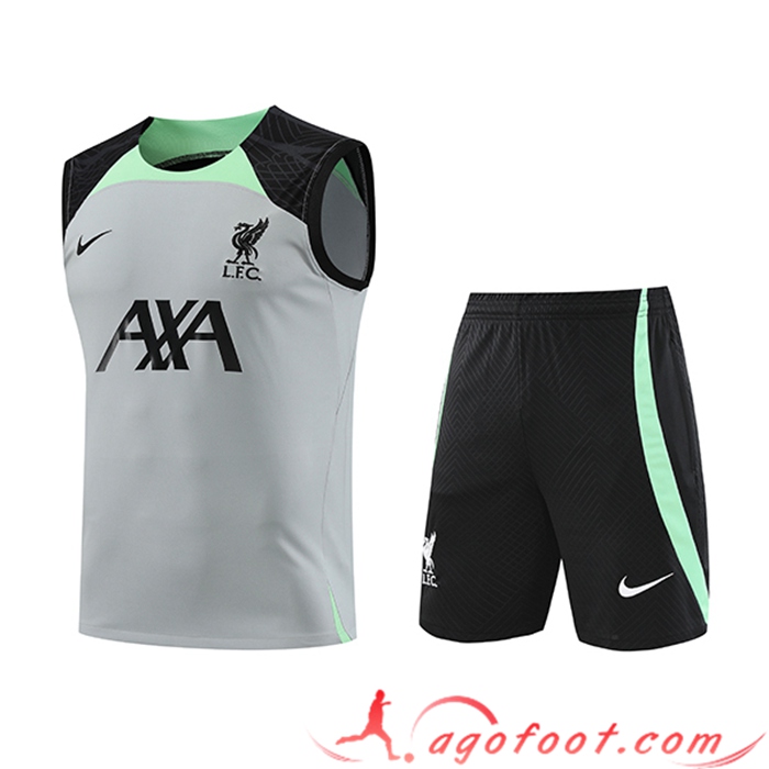 Ensemble Training Debardeur + Shorts FC Liverpool Gris 2023/2024 -02