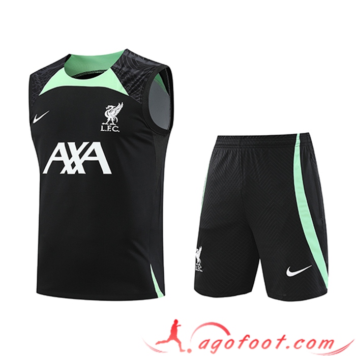 Ensemble Training Debardeur + Shorts FC Liverpool Noir 2023/2024 -02