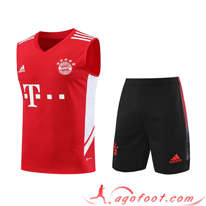 Ensemble Training Debardeur + Shorts Bayern Munich Rouge 2023/2024 -02