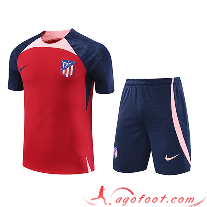Ensemble Training T-Shirts + Shorts Atletico Madrid Rouge 2023/2024 -02