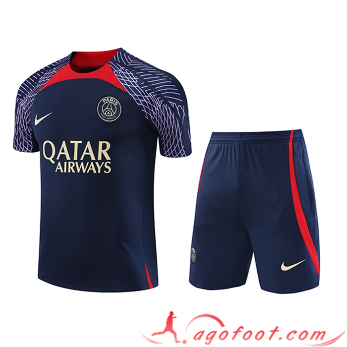 Ensemble Training T-Shirts + Shorts PSG Bleu Marine 2023/2024 -02
