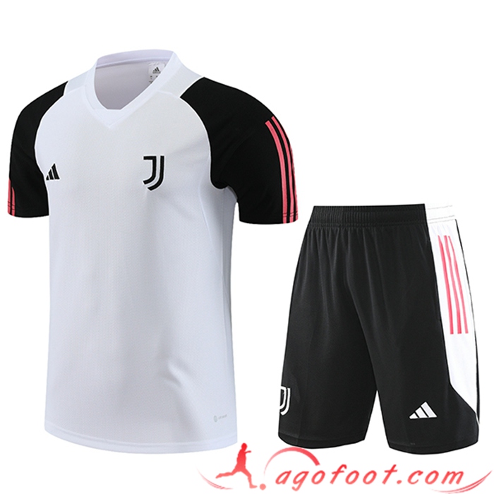 Ensemble Training T-Shirts + Shorts Juventus Blanc 2023/2024 -02