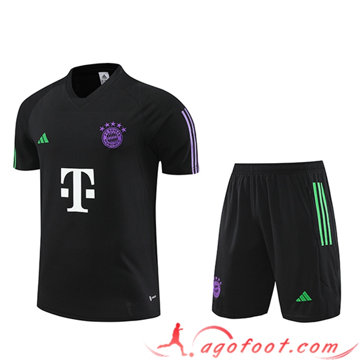 Ensemble Training T-Shirts + Shorts Bayern Munich Noir 2023/2024 -02