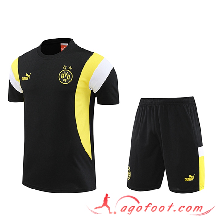 Ensemble Training T-Shirts + Shorts Dortmund Noir 2023/2024