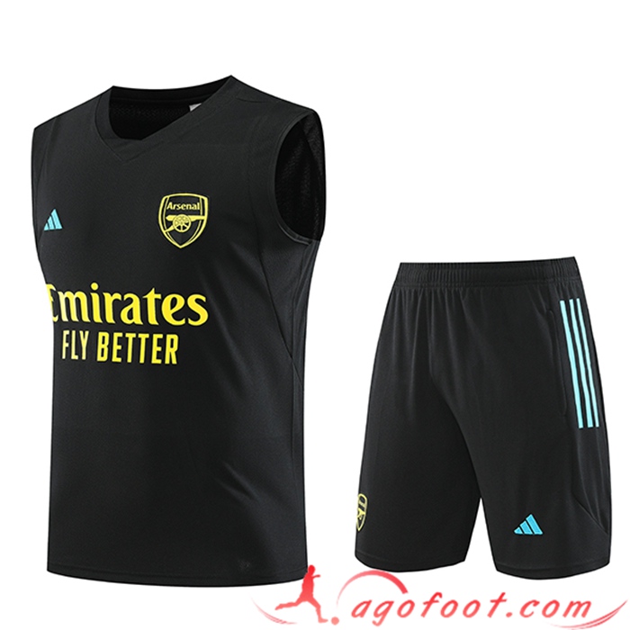 Ensemble Training Debardeur + Shorts Arsenal Noir 2023/2024 -02