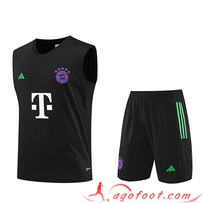 Ensemble Training Debardeur + Shorts Bayern Munich Noir 2023/2024 -02