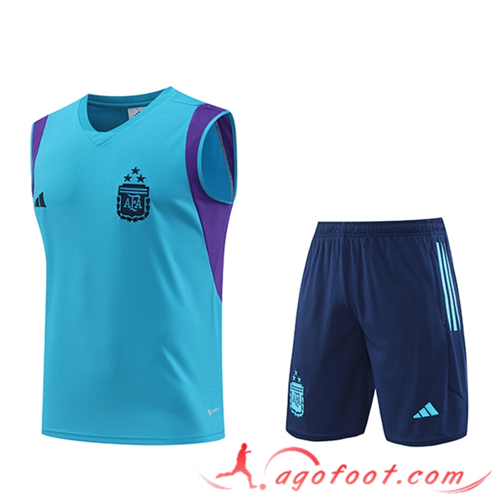 Ensemble Training Debardeur + Shorts Argentin Bleu Clair 2023/2024 -02