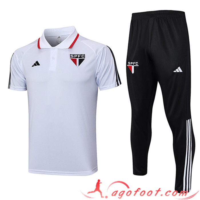 Ensemble Polo Foot Sao Paulo FC Blanc 2023/2024