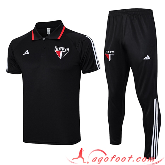 Ensemble Polo Foot Sao Paulo FC Noir 2023/2024