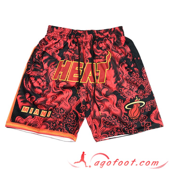 Shorts NBA Miami Heat Noir/Rouge