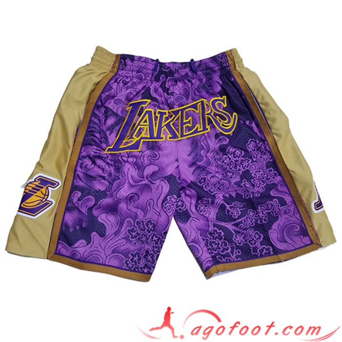 Shorts NBA Los Angeles Lakers Pourpre