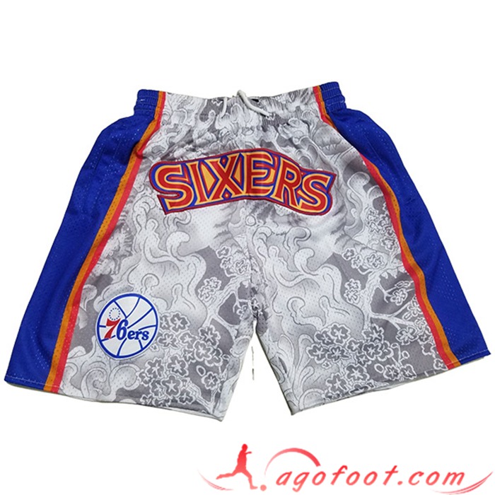 Shorts NBA Philadelphia 76ers Gris