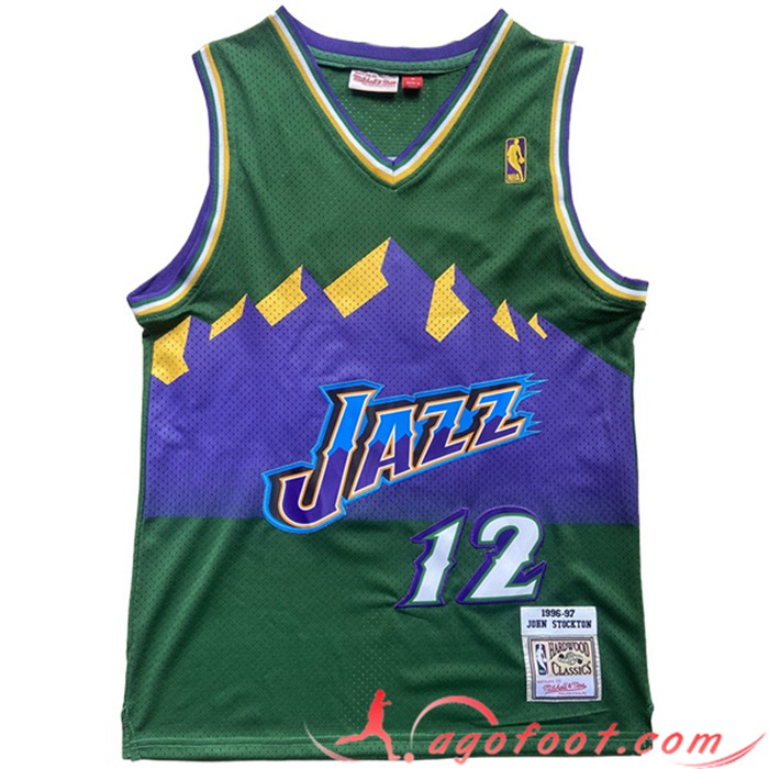 Maillot Utah Jazz (STOCKTON #12) 2023/24 Vert