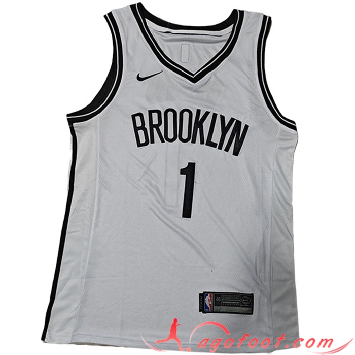 Maillot Brooklyn Nets (BRIDGES #1) 2023/24 Blanc -02