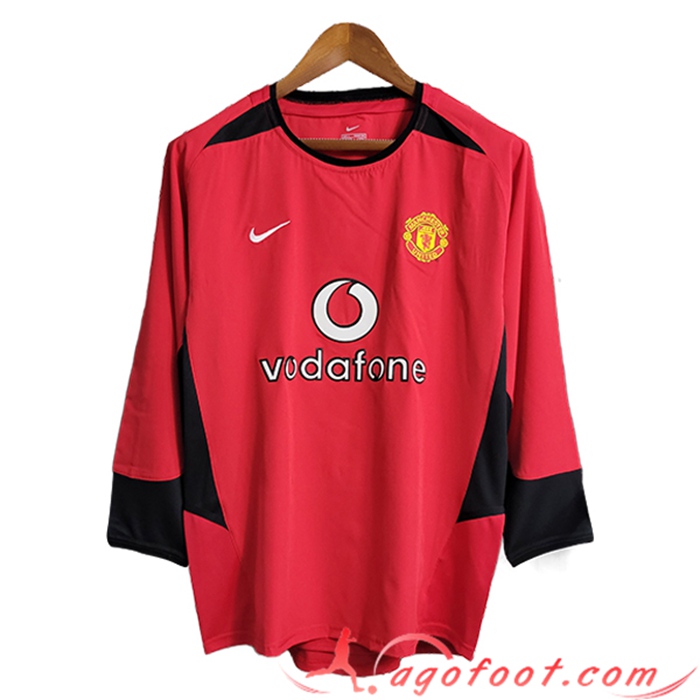 Maillot de Foot Manchester United Domicile Manches Longues 2002/2004