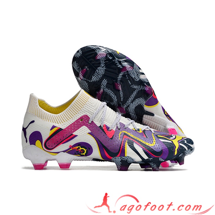 Nike Chaussures de Foot Future Ultimate FG Blanc/Pourpre