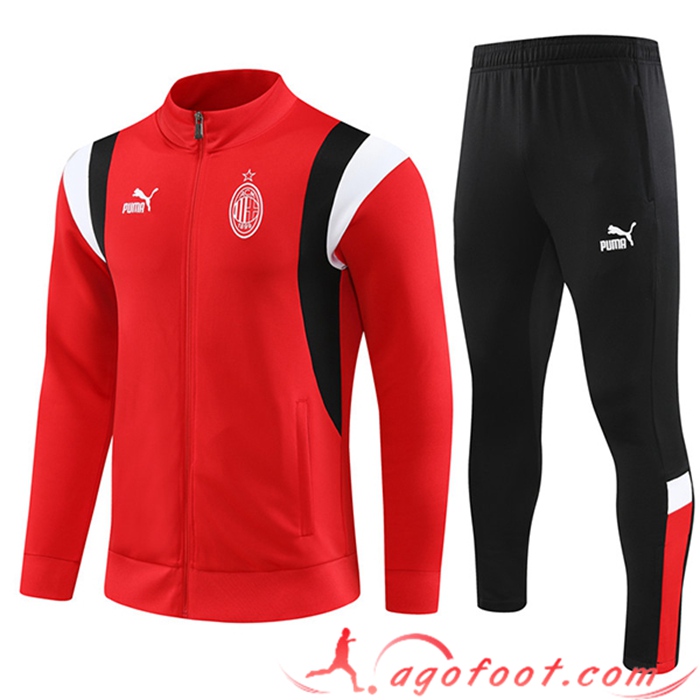 Ensemble Survetement de Foot - Veste Milan AC Rouge 2023/2024