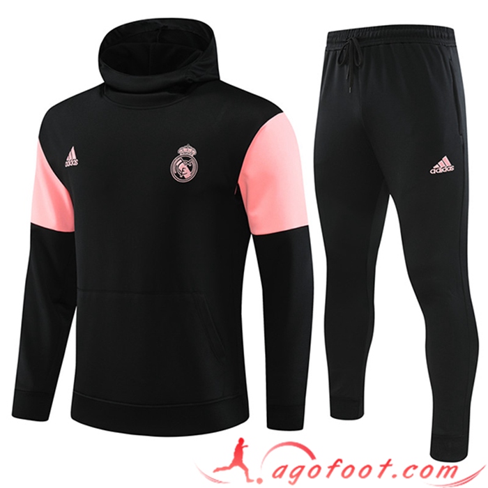 Ensemble Survetement Veste A Capuche Real Madrid Noir 2023/2024