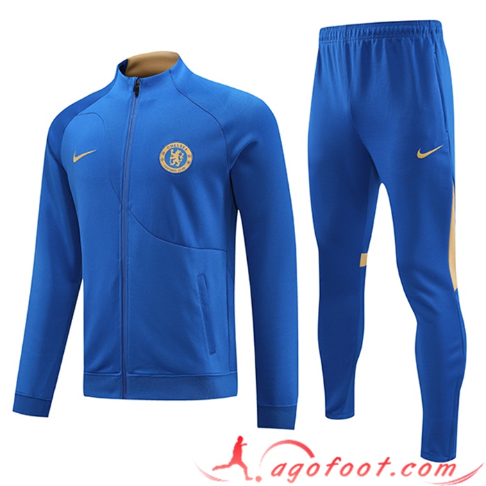 Ensemble Survetement de Foot - Veste FC Chelsea Bleu 2023/2024