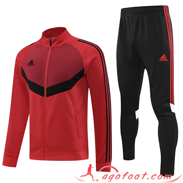 Ensemble Survetement de Foot - Veste Adidas Rouge 2023/2024