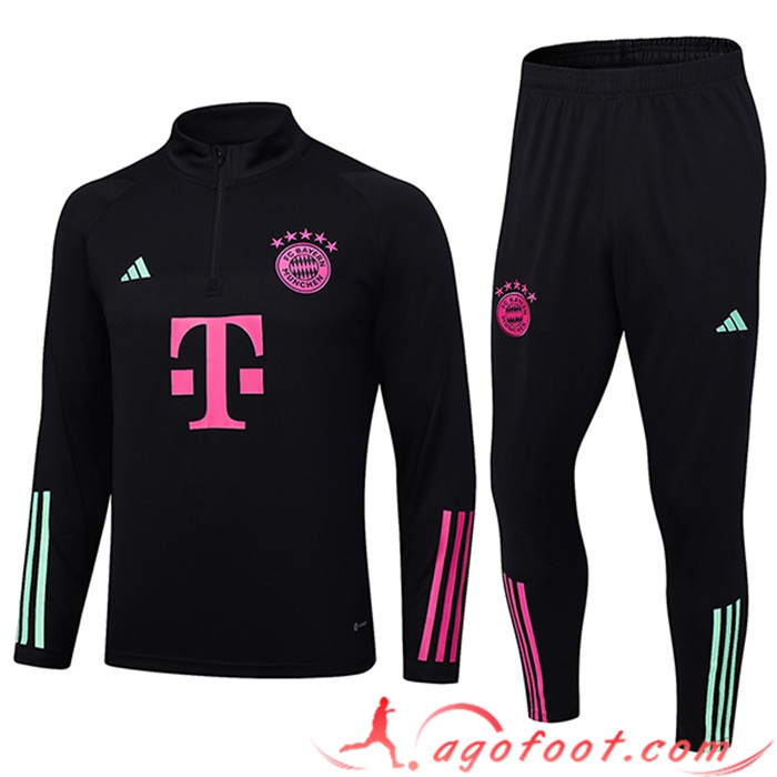 Ensemble Survetement de Foot Bayern Munich Noir 2023/2024 -02