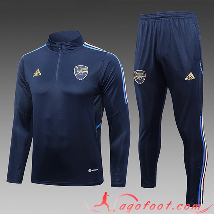 Ensemble Survetement de Foot Arsenal Enfant Bleu Marine 2023/2024