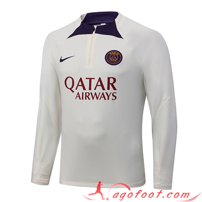Sweatshirt Training PSG Blanc 2023/2024