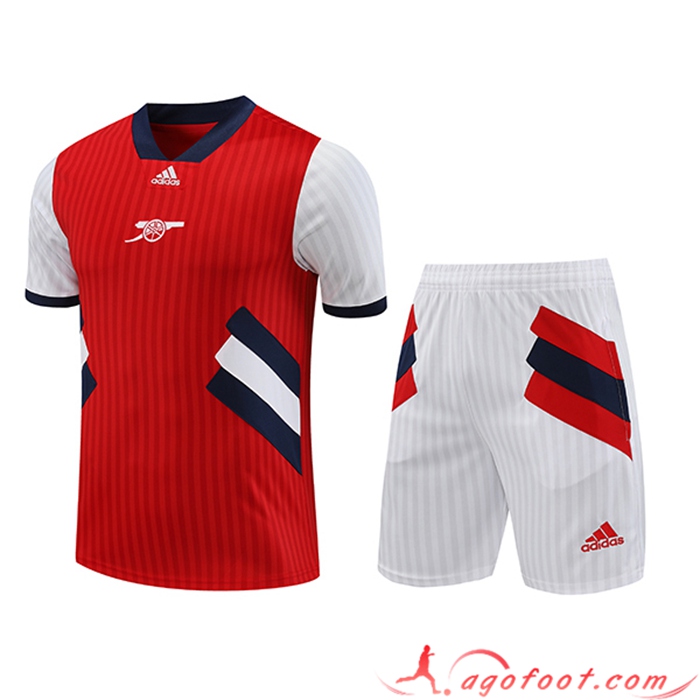 Ensemble Training T-Shirts + Shorts Arsenal Rouge 2023/2024 -02