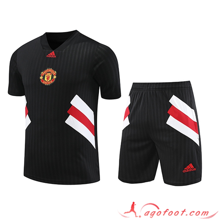 Ensemble Training T-Shirts + Shorts Manchester United Noir 2023/2024 -02